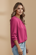 Satijnen Blouse Dames Zakelijk Elegante Blouse | Sophia