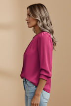 Satijnen Blouse Dames Zakelijk Elegante Blouse | Sophia