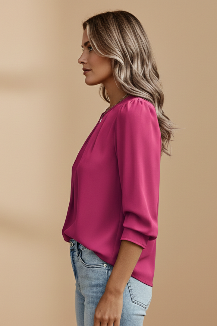 Satijnen Blouse Dames Zakelijk Elegante Blouse | Sophia