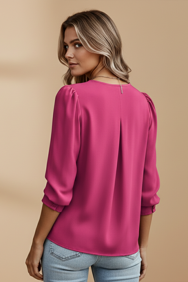 Satijnen Blouse Dames Zakelijk Elegante Blouse | Sophia