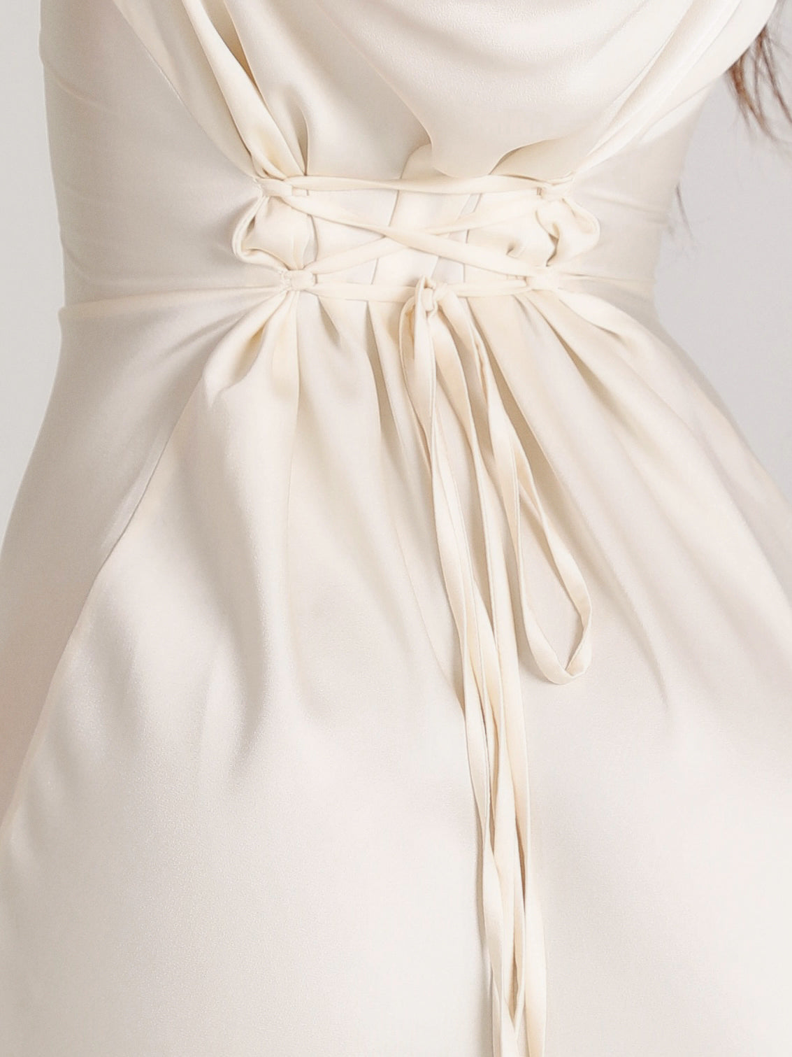 Satijnen Maxi Jurk Dames | Empire Taille & Lange Mouwen | Nadège