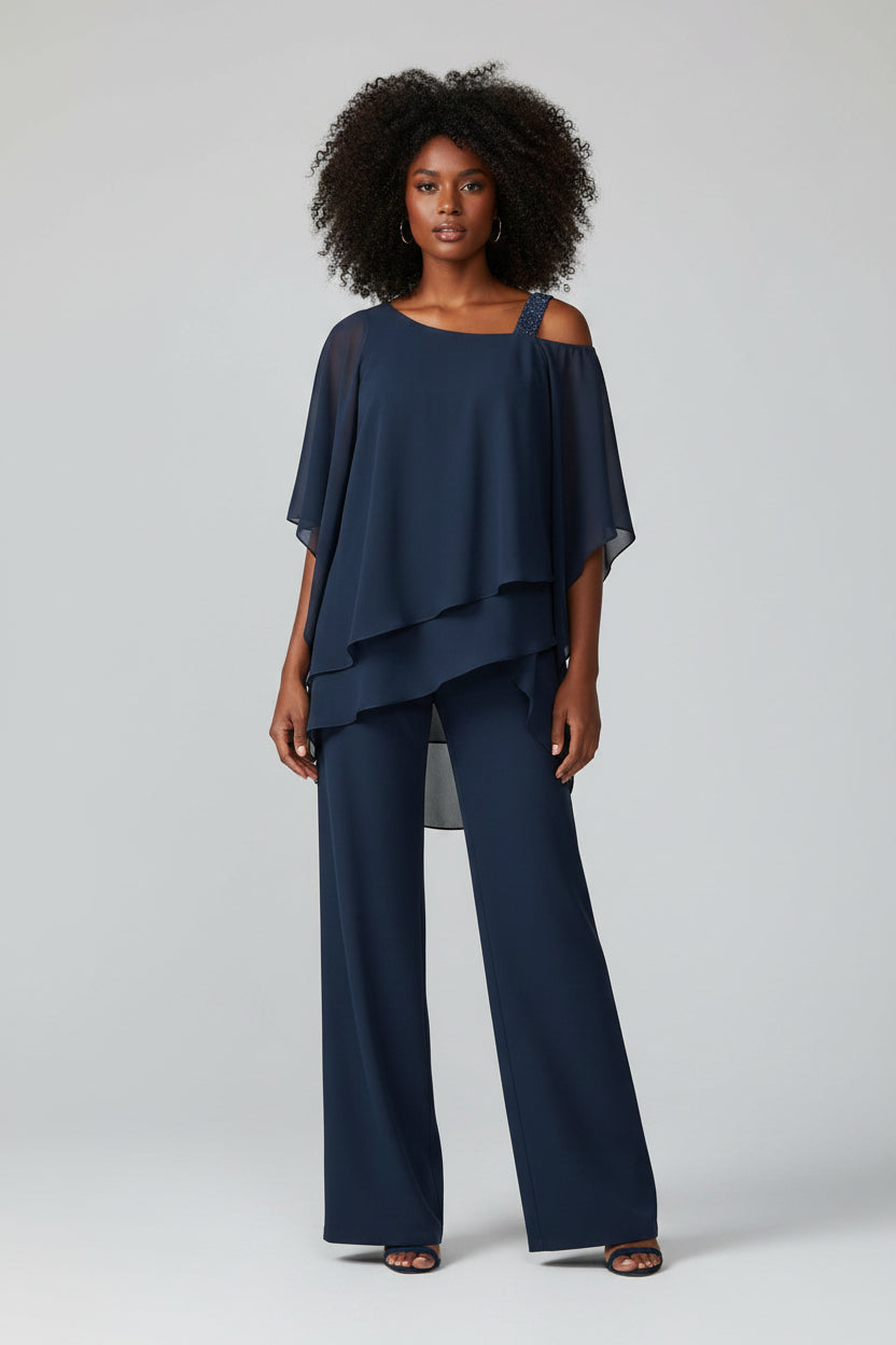 Set Dames Cold Shoulder Blouse en Broek | Azura