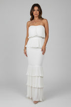 Strapless Maxi Jurk Dames Feest Elegant Ruffles | Naïara
