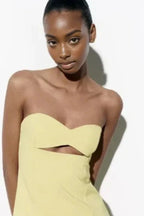 Strapless Mini Jurk met A-lijn Rok & Cutout Detail voor Dames | Alliana