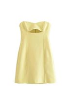 Strapless Mini Jurk met A-lijn Rok & Cutout Detail voor Dames | Alliana
