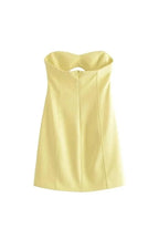 Strapless Mini Jurk met A-lijn Rok & Cutout Detail voor Dames | Alliana