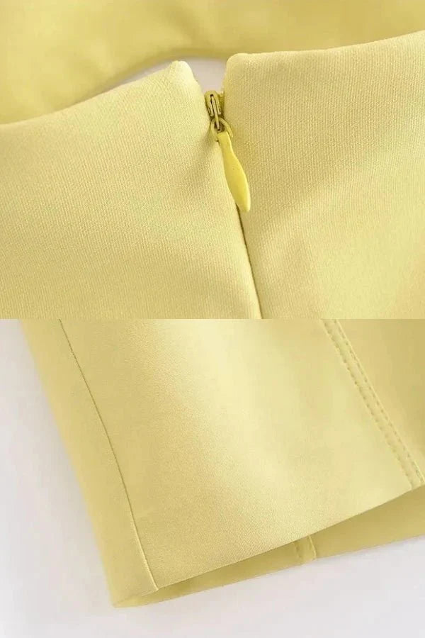 Strapless Mini Jurk met A-lijn Rok & Cutout Detail voor Dames | Alliana