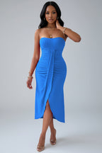 Strapless Zomerjurk Dames met Split Vakantie | Mirabelle