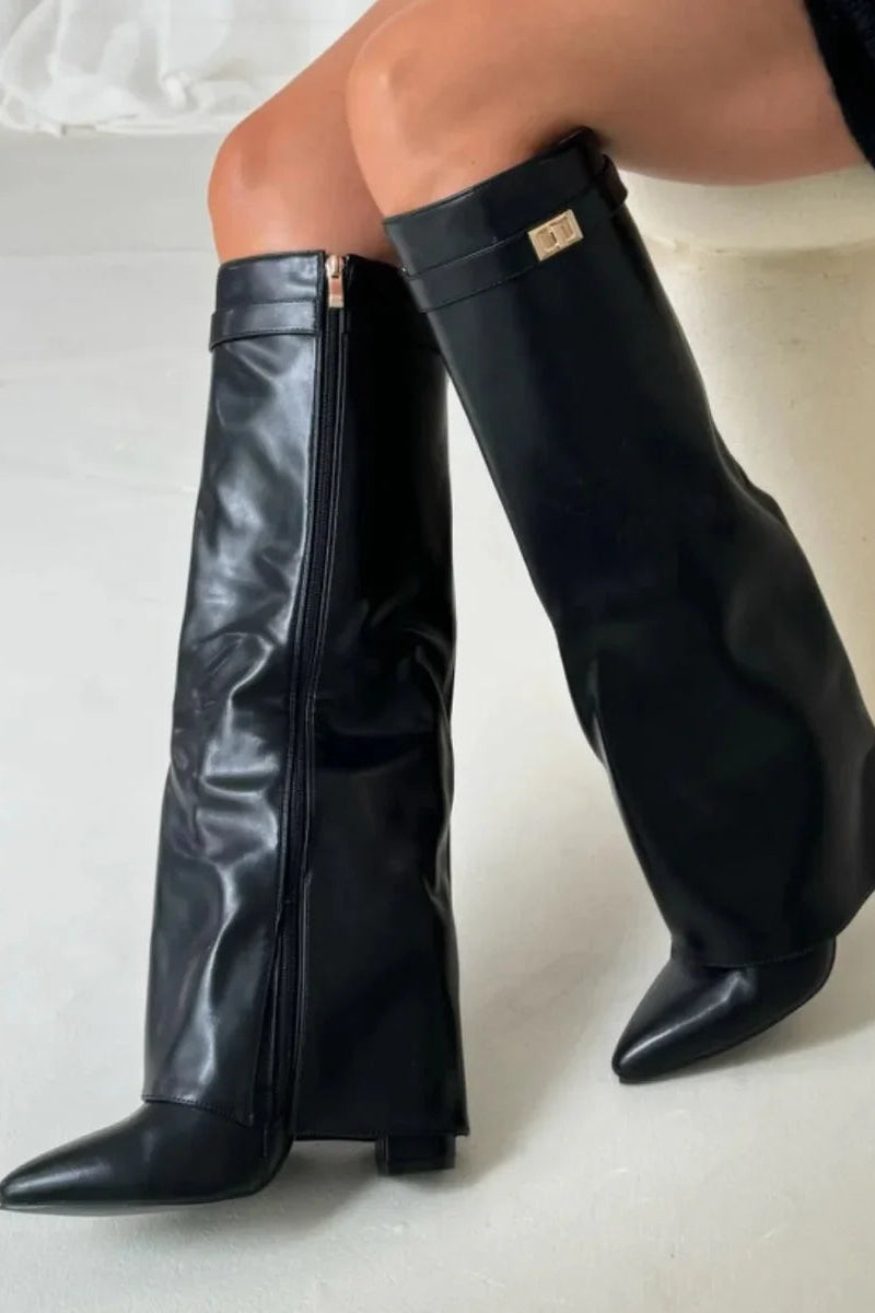 Suède Laarzen met Metallic Details Dames | Comfort & Stijlvol | Tamira