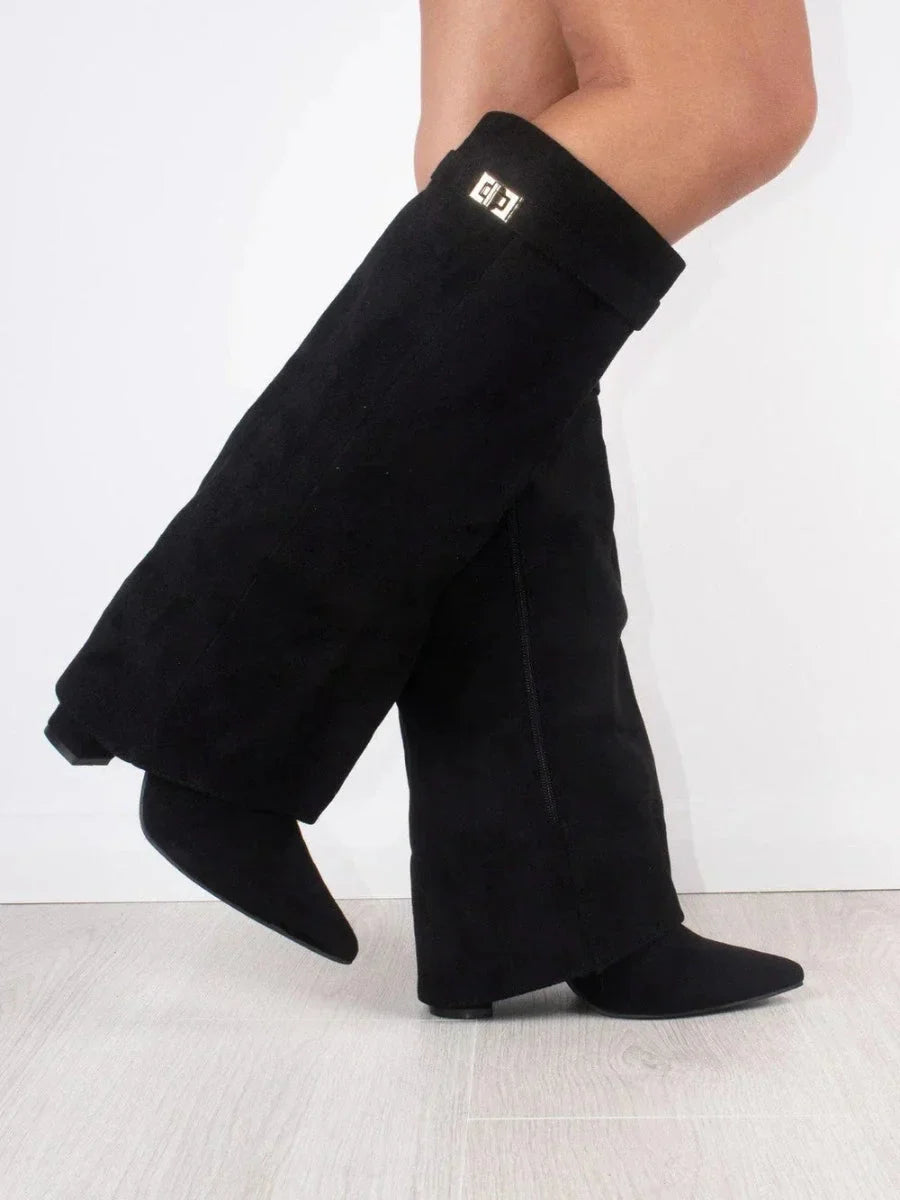 Suède Laarzen met Metallic Details Dames | Comfort & Stijlvol | Tamira
