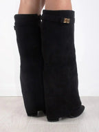 Suède Laarzen met Metallic Details Dames | Comfort & Stijlvol | Tamira