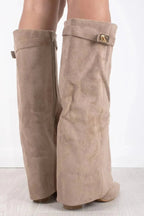 Suède Laarzen met Metallic Details Dames | Comfort & Stijlvol | Tamira
