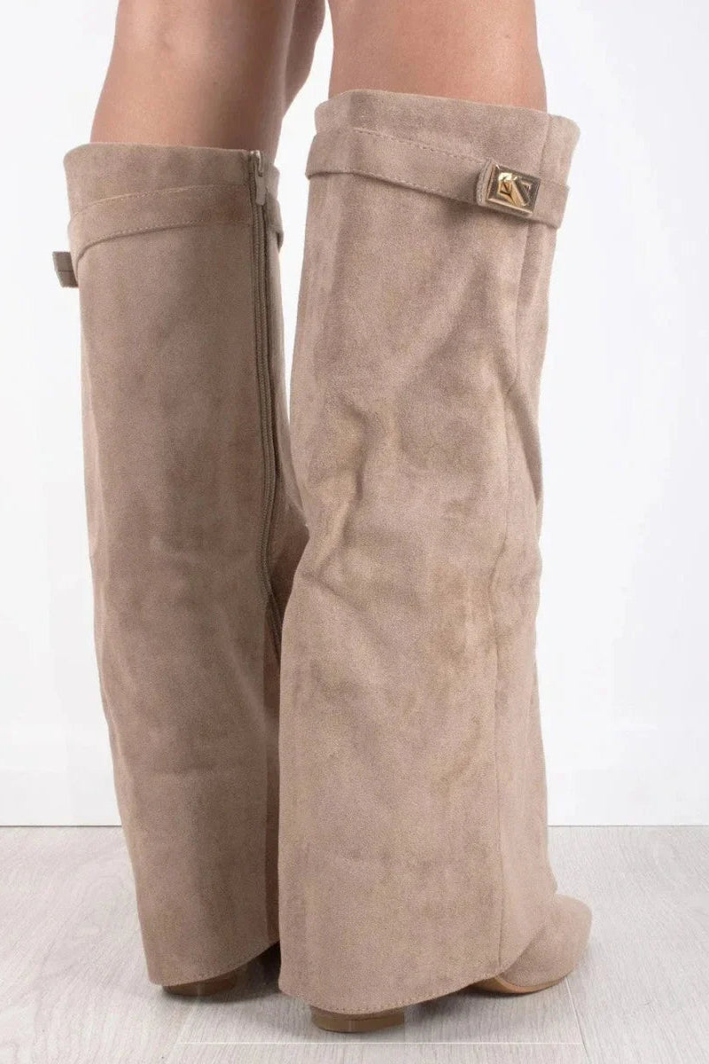 Suède Laarzen met Metallic Details Dames | Comfort & Stijlvol | Tamira