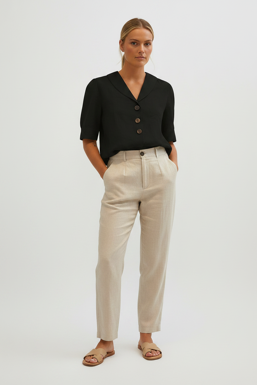 T-shirt Dames Casual Zomer Stretch Lichtgewicht | Léonie