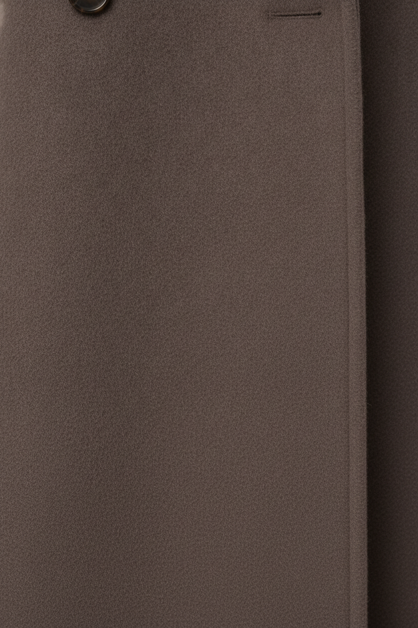 Lange Oversized Mantel — Leyla – Taupe – detail