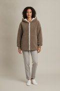 Pluche Jack met Capuchon — Brisa – Taupe – vooraanzicht