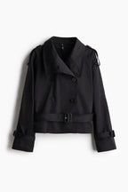 Trenchcoat met Hoge Kraag Dames | Strikceintuur & Tijdloos | Mirava