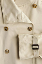 Trenchcoat met Hoge Kraag Dames | Strikceintuur & Tijdloos | Mirava