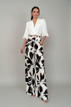 Tweedelig Set Dames Crop Blouse Palazzo Broek | Fleurine