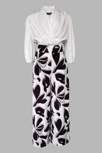Tweedelig Set Dames Crop Blouse Palazzo Broek | Fleurine