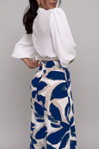 Tweedelig Set Dames Crop Blouse Palazzo Broek | Fleurine