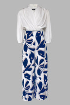 Tweedelig Set Dames Crop Blouse Palazzo Broek | Fleurine