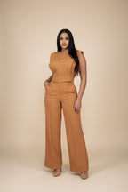 Tweedelig Set Dames Crop Top Broek Elegant | Amélie