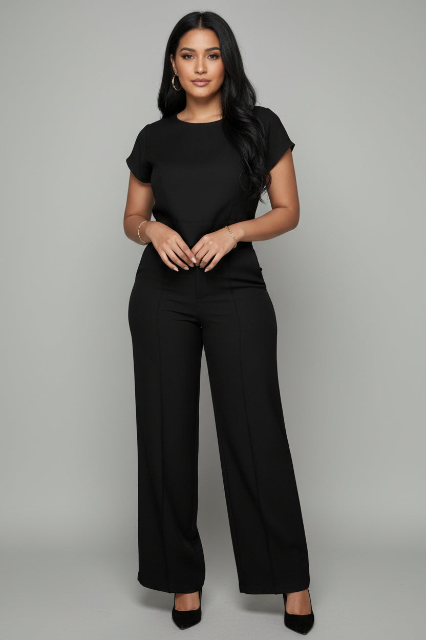 Tweedelig Set Dames Crop Top Broek Elegant | Amélie