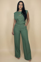 Tweedelig Set Dames Crop Top Broek Elegant | Amélie