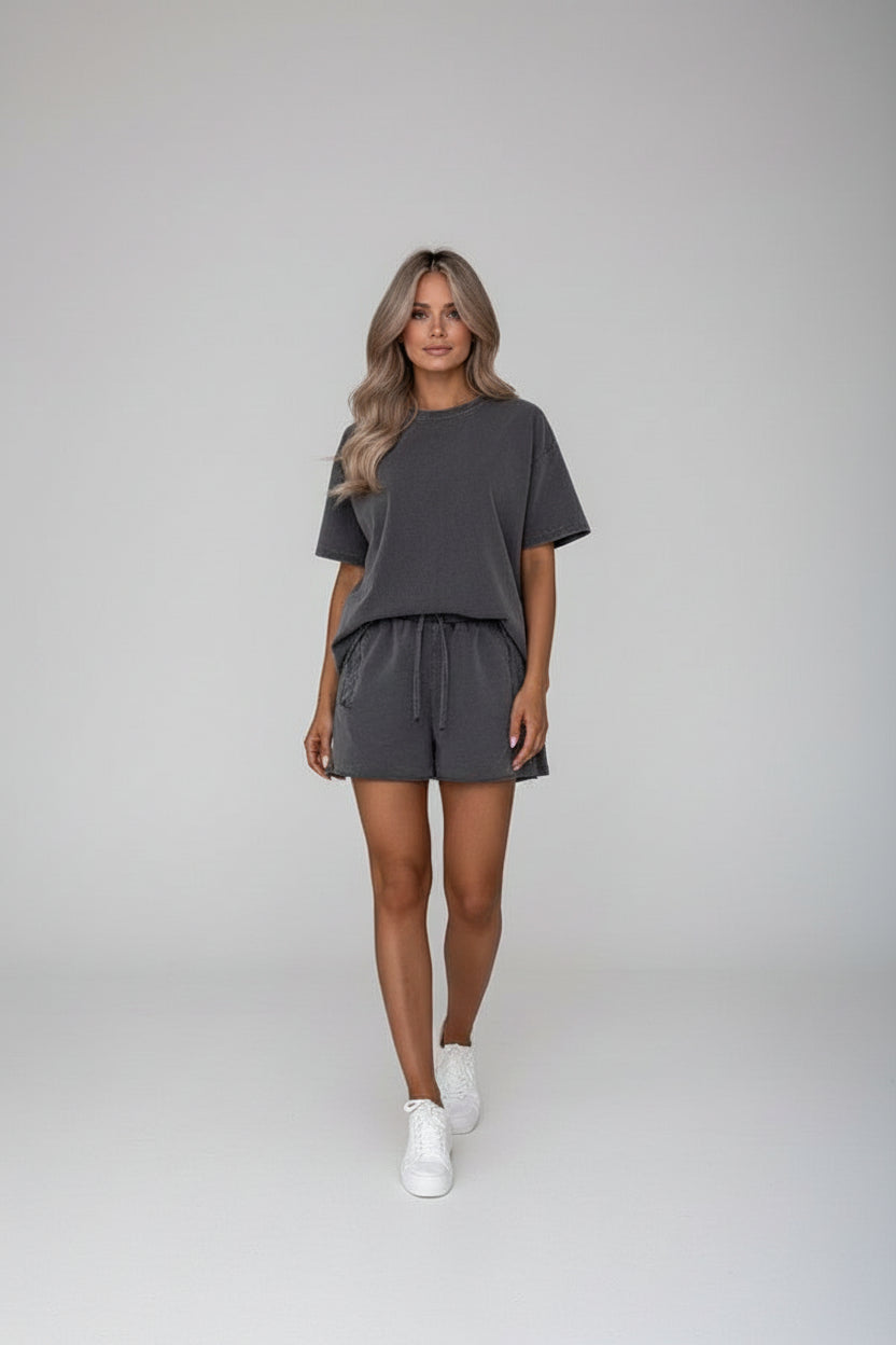 Tweedelig Set Dames | Verstelbare Taille & Ripped Design | Clareva