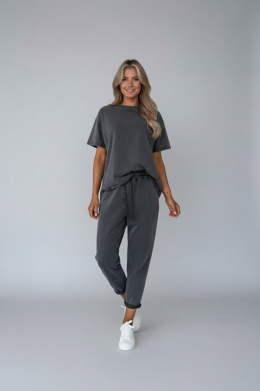 Tweedelig Set Dames | Verstelbare Taille & Ripped Design | Clareva
