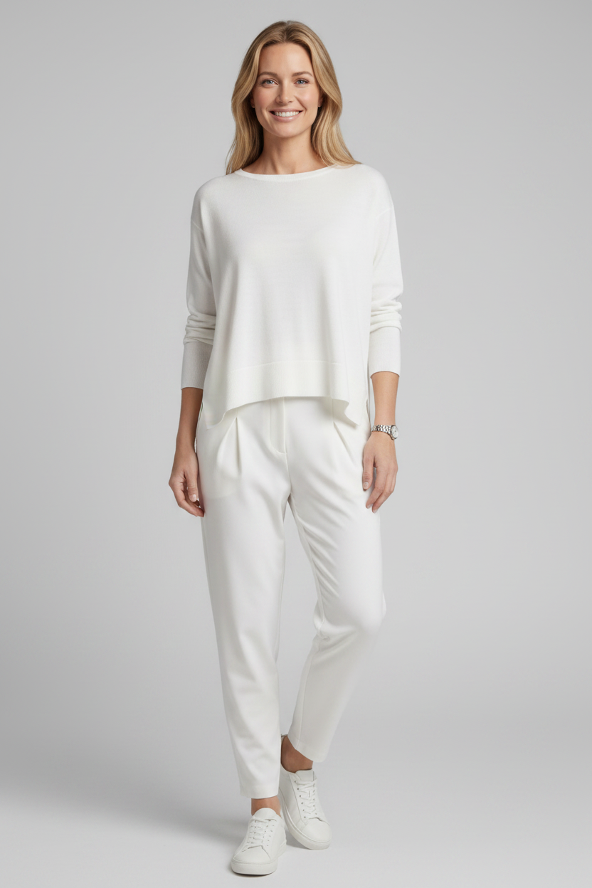 Tweedelig Set Ronde Hals Top en Broek voor Dames | Comfortabel | Imen