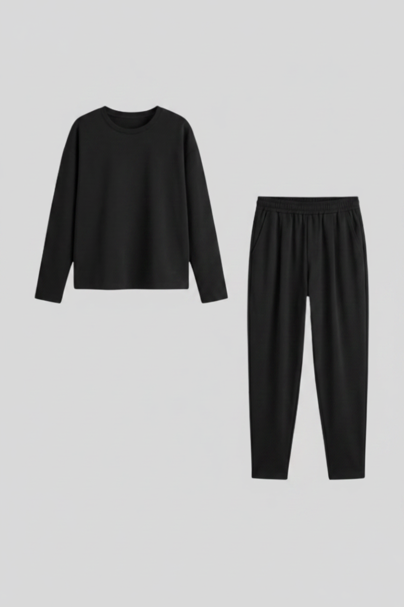 Tweedelig Set Ronde Hals Top en Broek voor Dames | Comfortabel | Imen