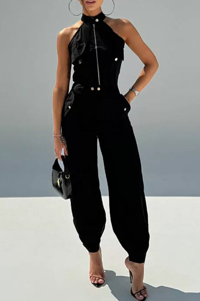 Tweedelige Dames Set Bianca - Cargo Details en Mouwloze Top