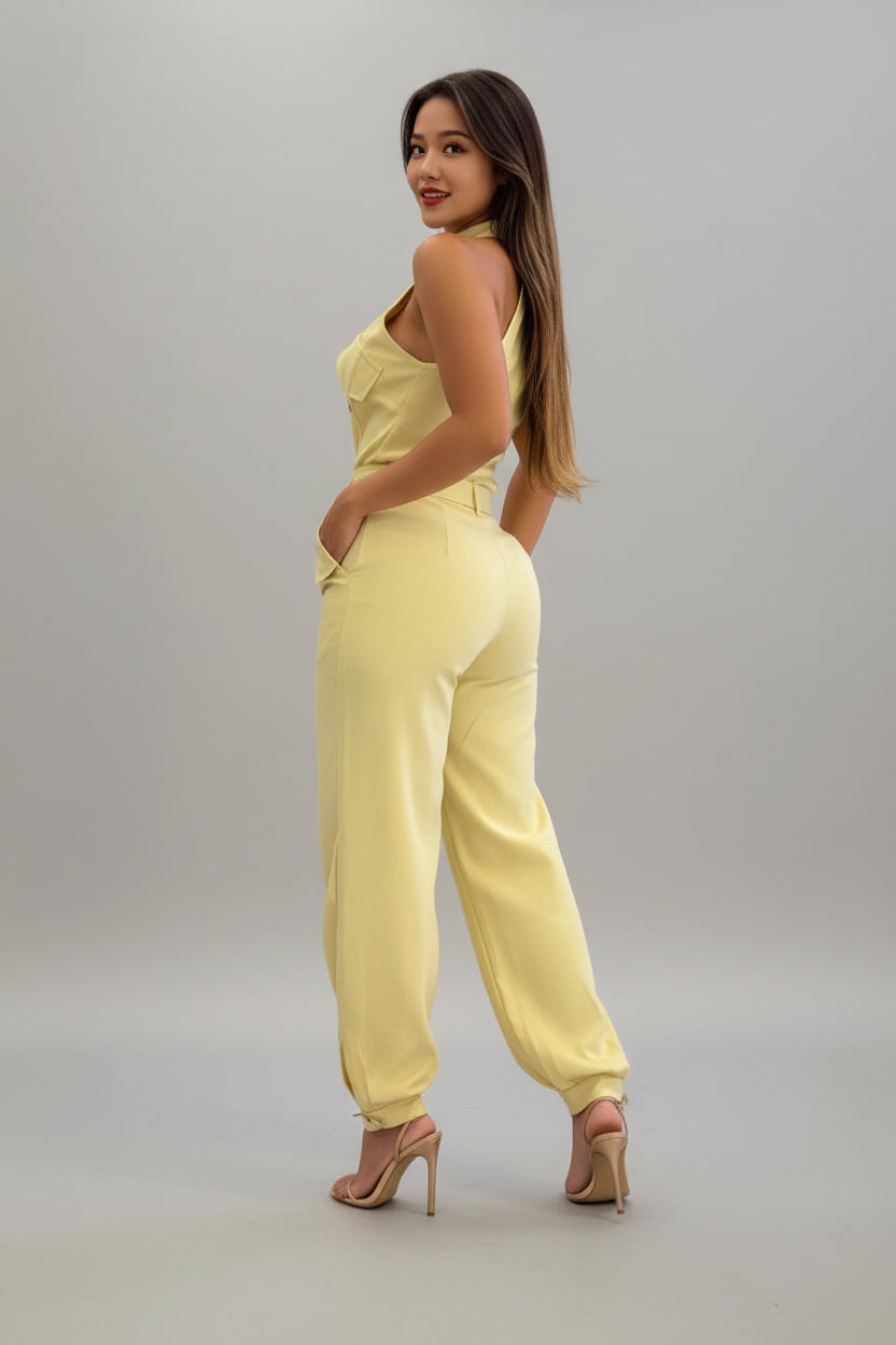 Tweedelige Dames Set Lisette - Halter Top en Pantalon