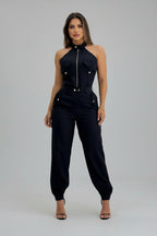 Tweedelige Dames Set Lisette - Halter Top en Pantalon