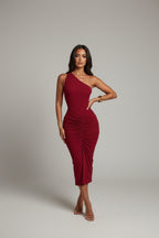Two-Piece Set met One-Shoulder Bodysuit & Rok voor Dames | Karissa