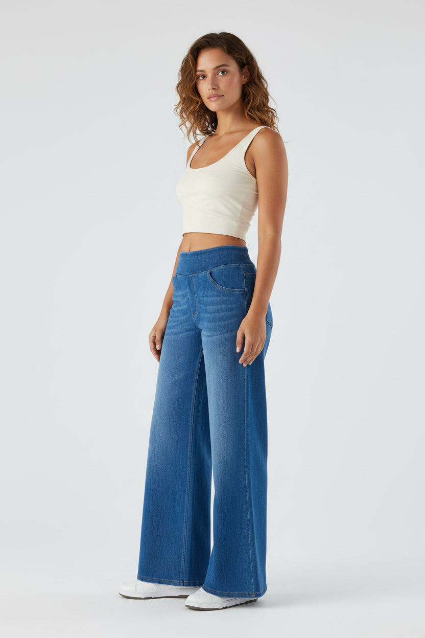 Wide-Leg Jeans Dames Kruisprint Casual | Nori