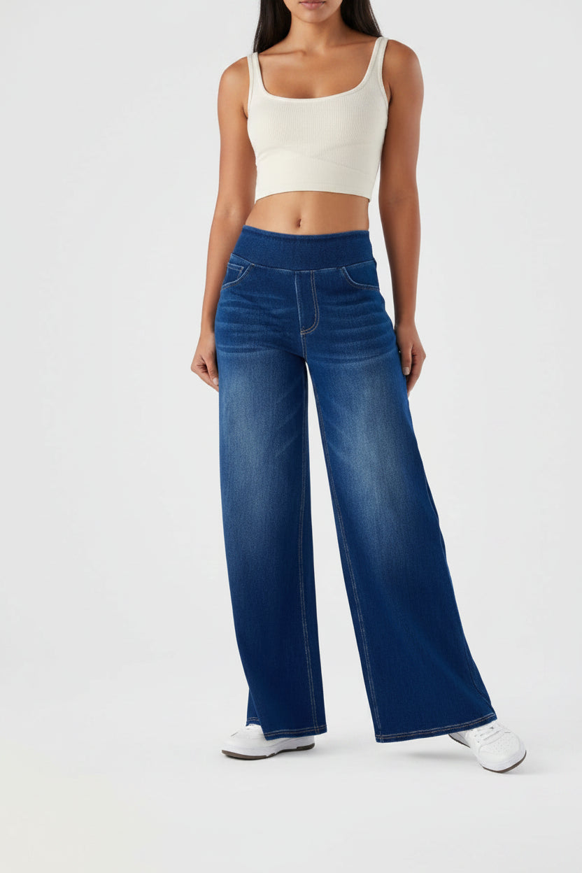 Wide-Leg Jeans Dames Kruisprint Casual | Nori