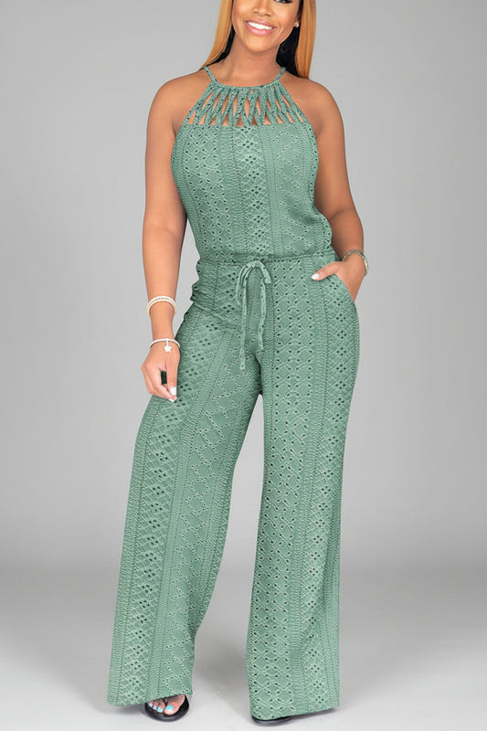 Wide Leg Jumpsuit Dames Zomer Open Rug | Isaure