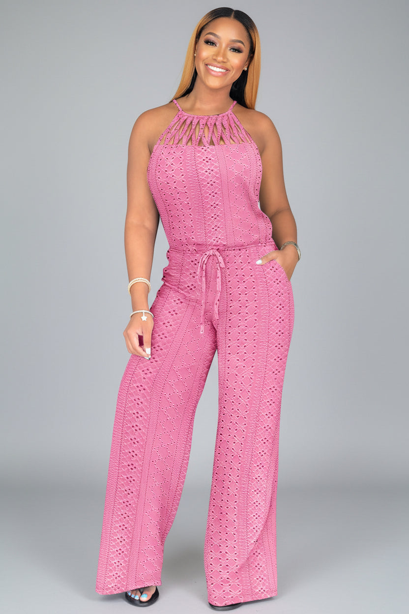 Wide Leg Jumpsuit Dames Zomer Open Rug | Isaure