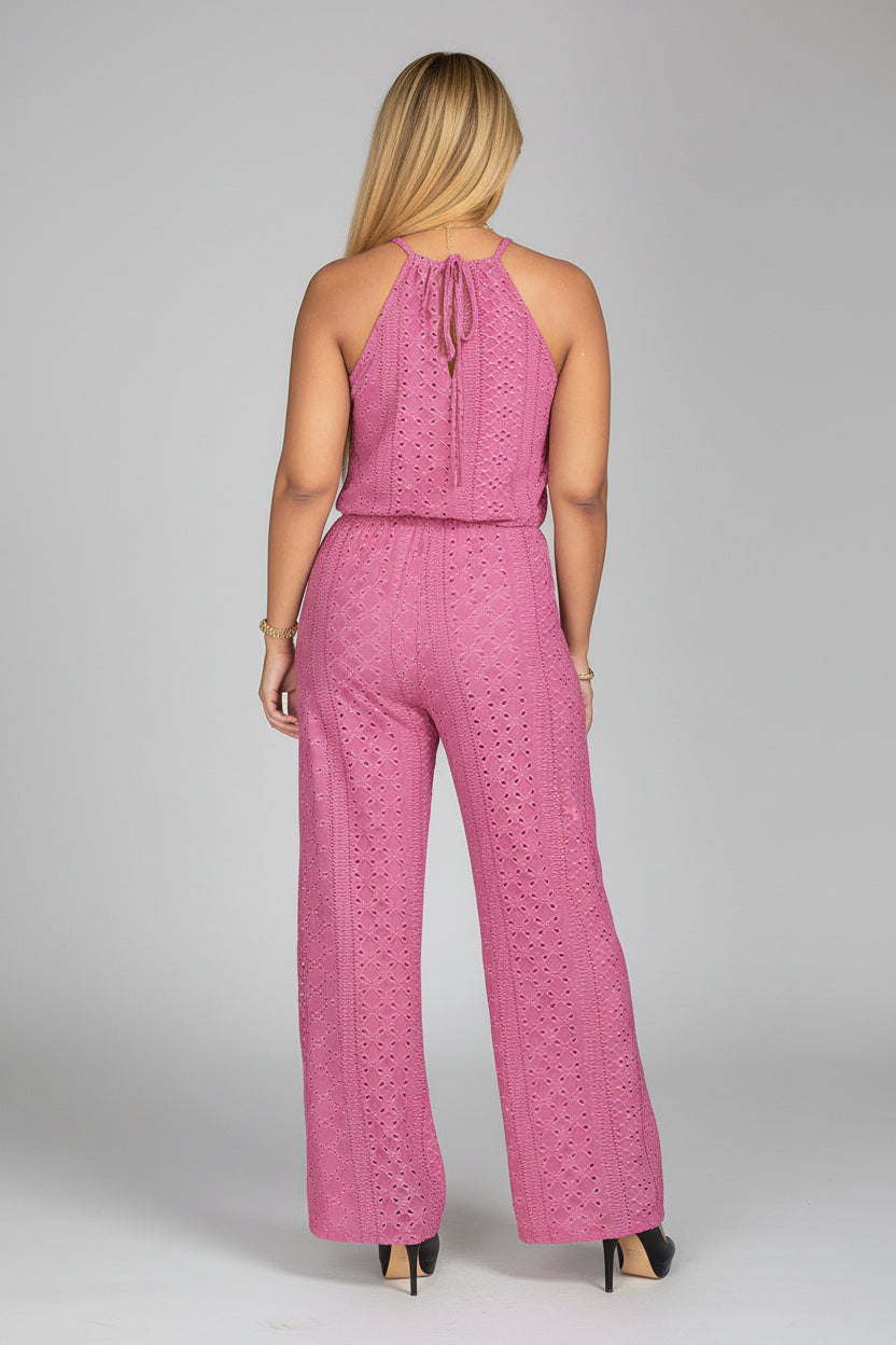 Wide Leg Jumpsuit Dames Zomer Open Rug | Isaure