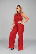 Wide Leg Jumpsuit Dames Zomer Open Rug | Isaure
