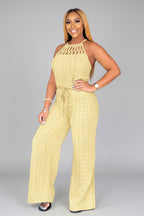 Wide Leg Jumpsuit Dames Zomer Open Rug | Isaure