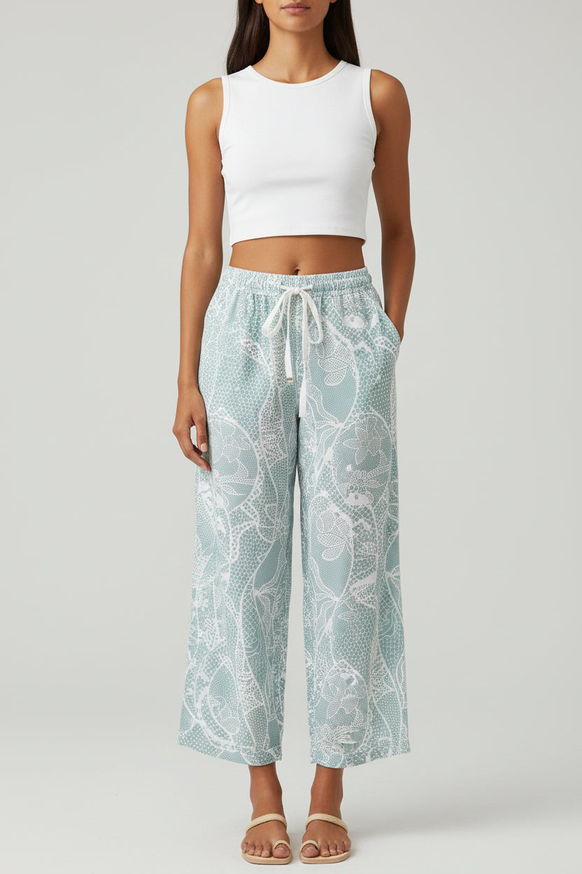 Wide Leg Zomer Broek Dames Luchtig Katoen | Brisa