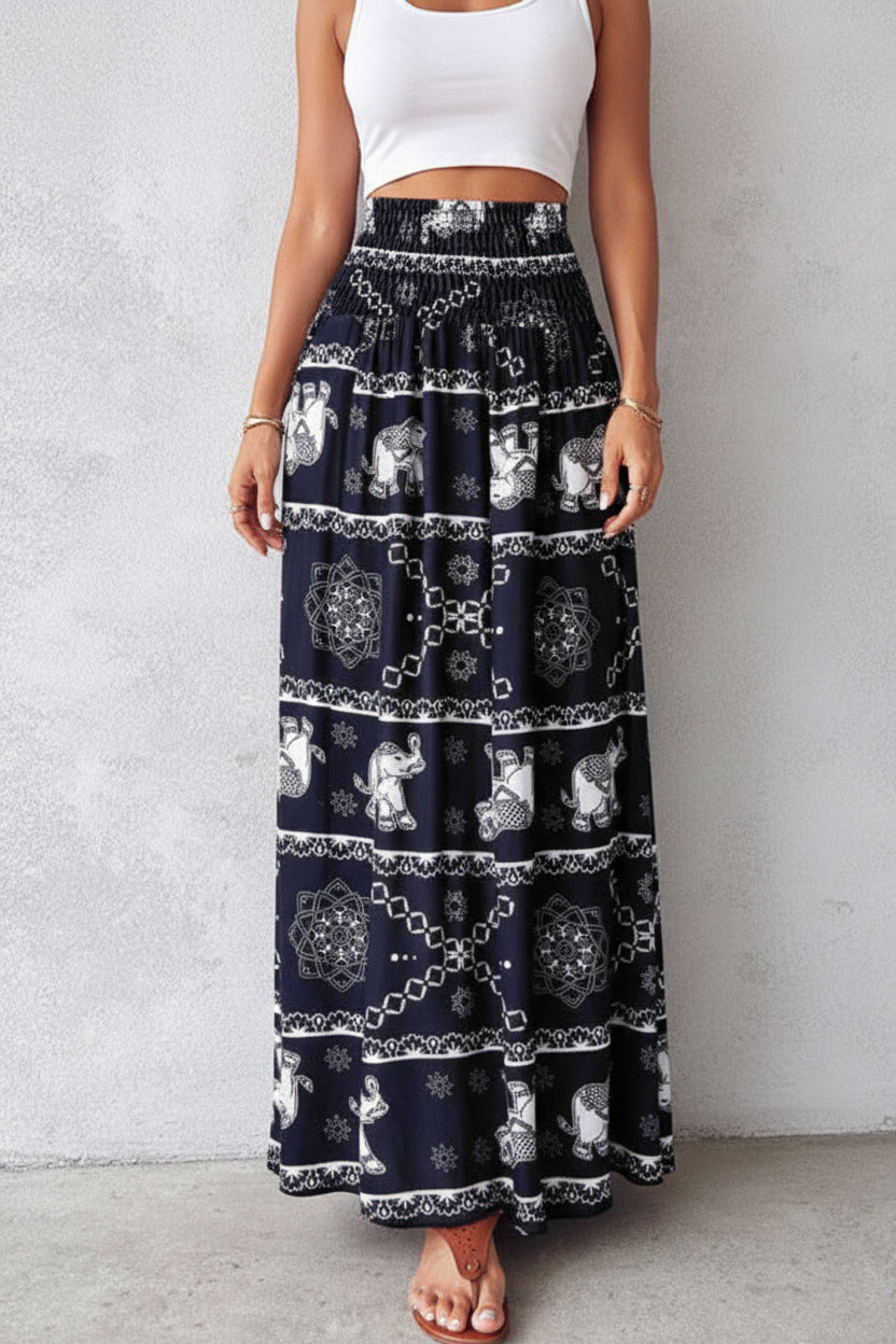 Wijde Broek Dames Colette - Wijde Pijpen en Elastische Taille