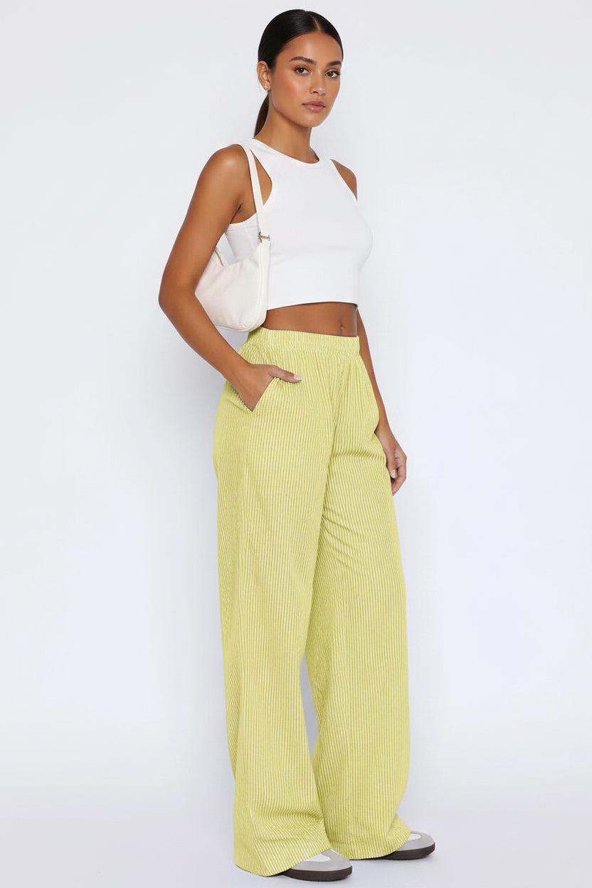 Wijde Broek Dames Dalissa - Hoge Taille en Wijde Pijpen