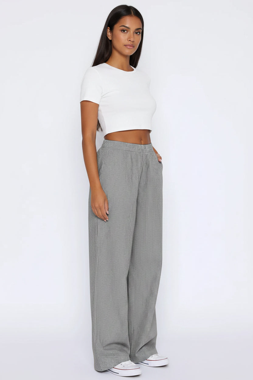 Wijde Broek Dames Dalissa - Hoge Taille en Wijde Pijpen