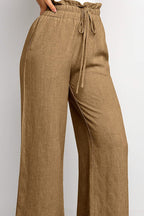 Wijde Broek Dames Elara - Wijde Pijpen en Elastische Taille