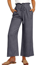 Wijde Broek Dames Elara - Wijde Pijpen en Elastische Taille